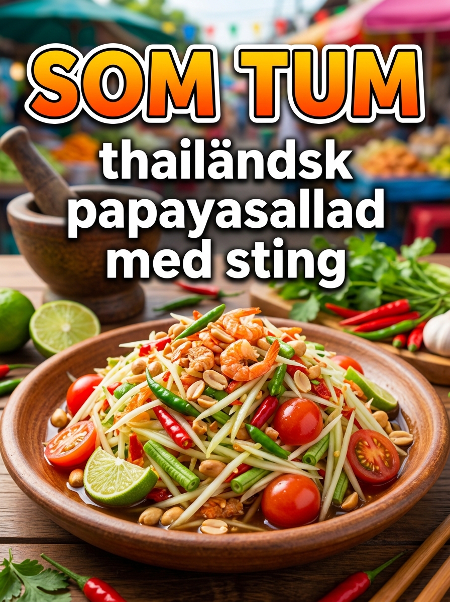 Som Tum: thailändsk papayasallad med sting – fräsch och smakrik